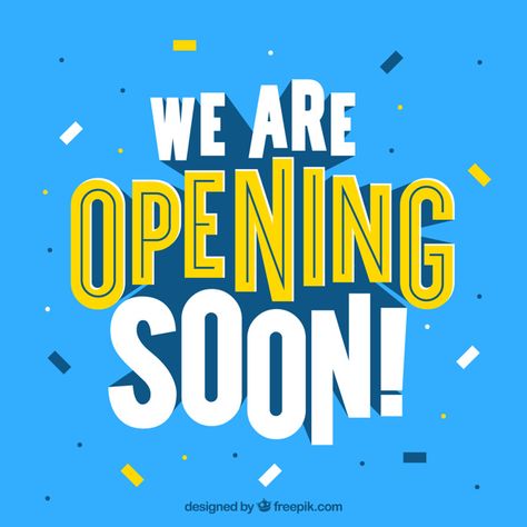 Modern opening soon composition with flat design Free Vector Typographie Logo, Banner Design Inspiration, Illustrator Design Tutorial, Opening Design, Typo Logo, Typography Poster Design, Title Design, Banner Template Design, Opening Soon