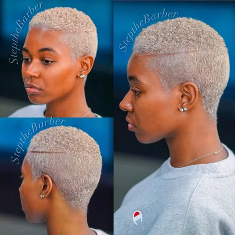 🌪🌪🌪 Storm Chaser.. No IG Bria flew in from Philly last week.. if you like, drop some 🌪’s in the comments. LUXURY LIFESTYLE!!! Fade Haircut Women, Low Cut Hairstyles, Short Platinum Blonde Hair, Natural Haircuts, Short Natural Haircuts, Short Hairstyle Women, Short Shaved Hairstyles, Twa Hairstyles, Shaved Hair Designs