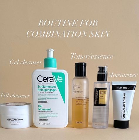 Combo Skin Care, Routine For Combination Skin, Combination Skin Care Routine, Combination Skin Routine, Skincare For Combination Skin, Cleanser For Combination Skin, Skincare For Oily Skin, Skin Care Routine Order, Simple Skincare Routine