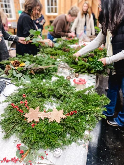 From Store-Bought to Stunning: DIY Wreath Decorating Ideas Supplies For Wreath Making, Wreath Decorating Party, Large Wreath Outdoor, Gingerbread Salt Dough, Wreath Decorating Ideas, Inexpensive Wreaths, Plain Wreaths, Living Wreath, Window Wreath