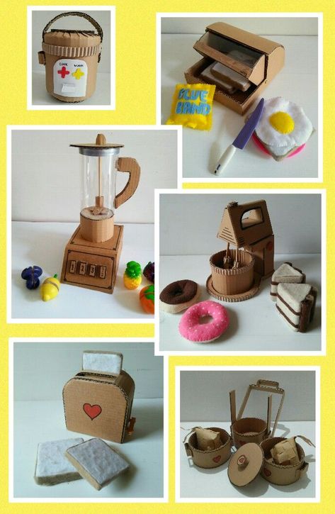 Things To Make Out Of Cardboard, Cardboard Kitchen, Diy Cardboard Toys, Cardboard Play, Cardboard Crafts Kids, Cardboard Crafts Diy, Play Pretend, Cardboard Box Crafts, Cardboard Toys