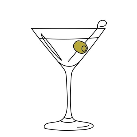 Alcohol Glass Drawing, Martini Glass Drawing Simple, Martini Drawing Simple, Martini Glass Illustration, Martini Sketch, Martini Glass Drawing, Alcohol Tattoos, Martini Drawing, Martini Clipart