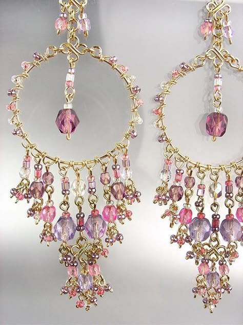 Pink crystal chandelier