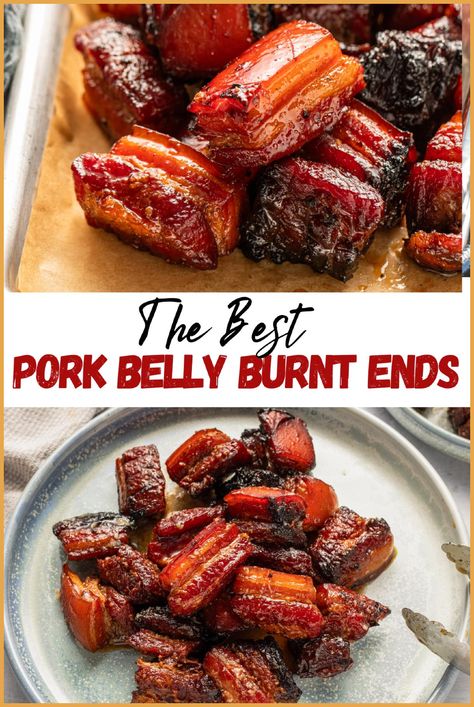 Crispy, tender, and packed with flavor, pork belly burnt ends are the ultimate treat. This easy oven-baked recipe uses a savory dry rub and sticky glaze to create pork belly bites that melt in your mouth. Perfect as a main course or shared appetizer, this dish delivers bold flavors with minimal effort. Enjoy the best pork belly burnt ends for your next meal. Tap to try the recipe. Salted Pork Belly Recipes, Hot Honey Pork Belly Burnt Ends, Caramelized Pork Belly, Bbq Pork Belly Recipes Oven, Burnt Ends In The Oven Pork Belly, Maple Pork Belly, Recipe For Pork Belly, Pork Rashers Recipe Oven, Pork Belly Recipes Oven Baked