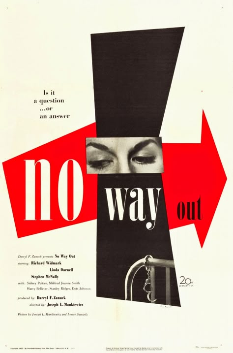 ART & ARTISTS: Film Posters 1950s Movie Posters 1950s - part 1 History Of Graphic Design, Graphic Design History, Herb Lubalin, Rand Paul, Graphic Design Collection, Paul Rand, No Way Out, Fred Astaire, Denzel Washington