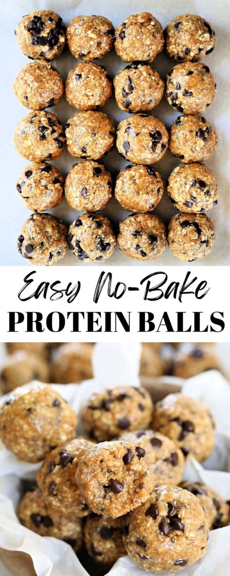 Super easy and mouthwatering no-bake protein balls! Not only are they bursting with delicious flavor, they only take 10 minutes to make and are packed with protein, oats, and nut butter to ensure a healthy protein breakfast or snack. #nobake #proteinballs #proteinbites #nobakeproteinballs #healthy #energybites #glutenfree #breakfast #snack #protein #recipe | Recipe at Delightful Mom Food No Bake Protein Balls, Protein Balls Recipe, Healthy Protein Breakfast, Protein Balls Healthy, Protein Oats, Protein Balls Recipes, Healthy Protein Snacks, Protein Powder Recipes, Protein Bites