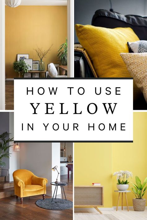 Embrace the sunny vibes and brighten up your home with the power of yellow. This collection of 15 creative yellow decor ideas will inspire you to incorporate this cheerful hue into your living space. Whether you're in search of a striking yellow sofa, eye-catching yellow home decor accents, or unique wall art, you'll find it all here. So why wait? Start your journey towards a happier, brighter home today. Curtains With Yellow Walls, Yellow And Grey Living Room Ideas, Yellow Accents Living Room, Yellow Walls Living Room Decor, Yellow Accent Wall Living Room, Decorating With Yellow Walls, Yellow Wall Decor Ideas, Living Room With Yellow Walls, Pastel Yellow Room