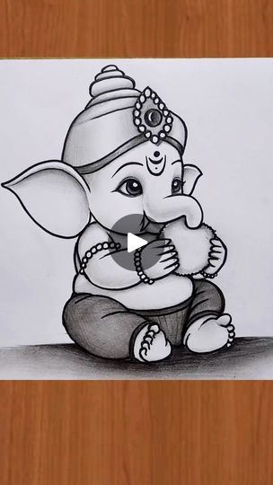 God Ganesha Drawing, Ganesha Sketch Pencil Easy To Draw, Indian God Drawing Easy, Ganapati Drawing Easy, Ganesha Art Drawing Easy, Ganapati Sketch, Ganesha Drawing Sketches, Bal Ganesha Drawing, Ganesha Art Sketch