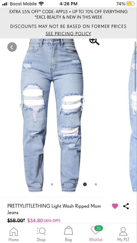 Aesthetic Jeans, Cute Online Clothing Stores, Cute Clothing Stores, Teen Swag Outfits, Ripped Mom Jeans, Fasion Outfits, Cute Lazy Day Outfits, Swag Outfits For Girls