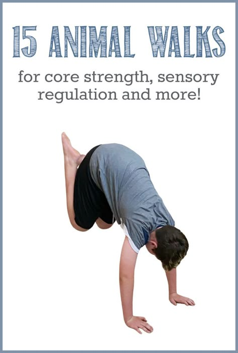 Pediatric Core Strengthening Activities, Gross Motor Sensory Activities, Animal Walks Occupational Therapy, Animal Exercises For Kids, Calming Exercises For Kids, Animal Walks For Kids, Monster Walks Exercise, Core Strengthening For Kids, Animal Exercises