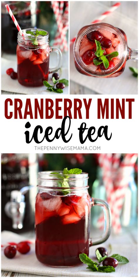 Cold Tea Recipes, Healthy Iced Tea, Healthy Teas Recipes, Iced Tea Recipes Homemade, Cranberry Tea, Homemade Iced Tea, Iced Tea Drinks, Sweet Tea Recipes, Iced Tea Recipe