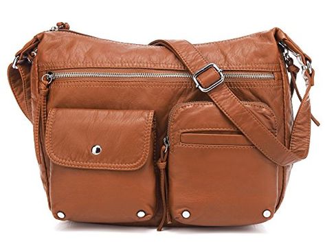 Soft Washed Multi Zip Crossbody Bag H1800 Satchels Handbags, Stylish Purse, Cute Wallets, Crossbody Handbags, Purses For Women, Link Click, Crossbody Bags For Women, Brown Shoes, Chic Bags