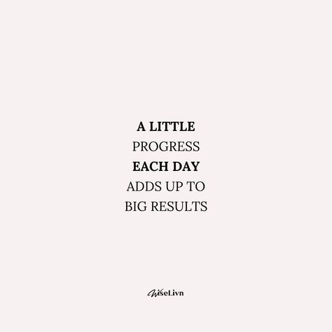 A little progress each day adds up to big results. Keep pushing forward, one step at a time. 💪 #progress #motivation #inspiration #goals #success #hardwork #nevergiveup #dailymotivation #dailyinspiration #quote Keep Goals To Yourself Quotes, Inspiring Quotes About Dreams Life Goals, Results Day Quotes, Working Towards Goals Quote, A Little Progress Each Day Adds Up, Successful Day Quotes, One Day Or Day One Wallpaper, Push Through Quotes Motivation, One Step At A Time Quote