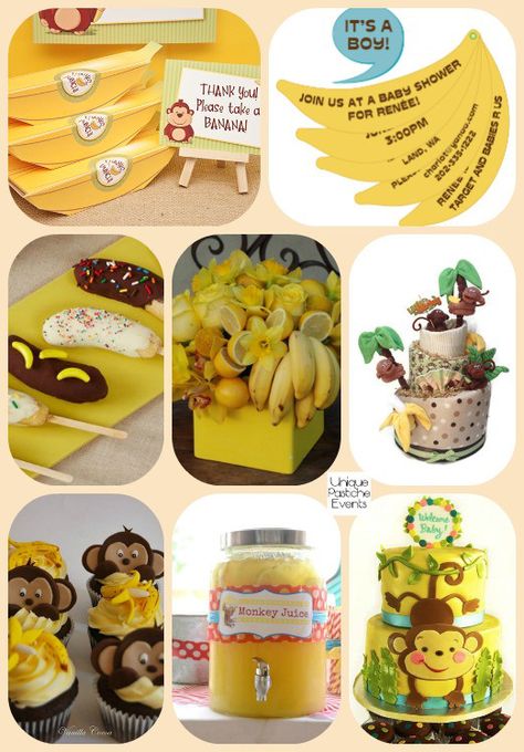 2016  Year of the Monkey.. and BANANAS  Baby Shower Ideas #IdeaBoard #InspirationBoard