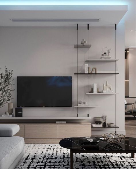 Living Tv, Living Room Tv Unit Designs, Tv Room Design, Living Room Tv Unit, Tv Wall Design, 아파트 인테리어, Tv Unit Design, Tv Units, Living Room Design Decor