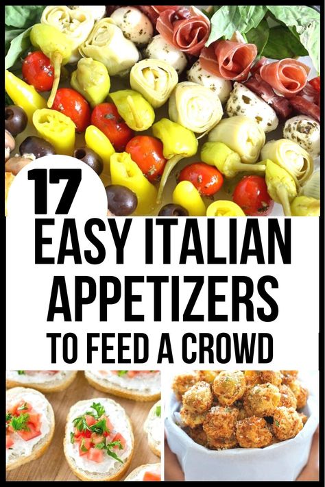 Appetizers For Pasta Dinner Parties, Italian Wedding Hors D'oeuvres, Bridal Shower Food Italian, Italian Appetizer Board, Steak Dinner Appetizers, Appetizers For Spaghetti Dinner, Italian Dinners For A Crowd, Italian Small Plates, Italian Entrees Appetizers