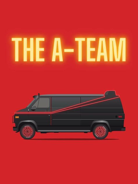 The A Team Tv Show, A Team Van, Auto Cartoon, 80 Tv Shows, 80s Girl, Tv Cars, 80s Tv, Team Party, Old Tv Shows