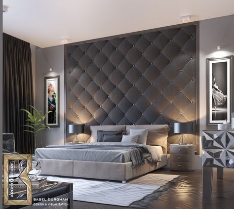 44 Awesome Accent Wall Ideas For Your Bedroom Made Bed, Feature Wall Bedroom, Classy Bedroom, Luxury Bedroom Design, Accent Wall Bedroom, Bedroom Accent, Wallpaper Accent Wall, Bedrooms Ideas, Bedrooms Decor