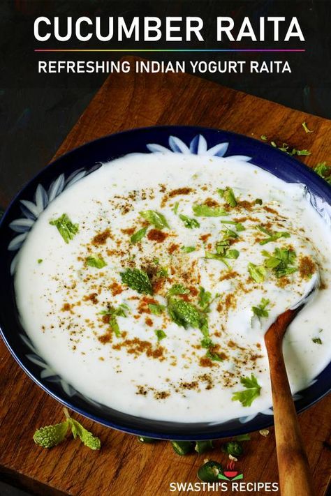 Raita Recipe Indian, Cucumber Raita Recipe, Raita Recipe, Pakistani Dishes, Cucumber Raita, Indian Dinner, Green Recipes, Garlic Butter Chicken, Pakistani Food