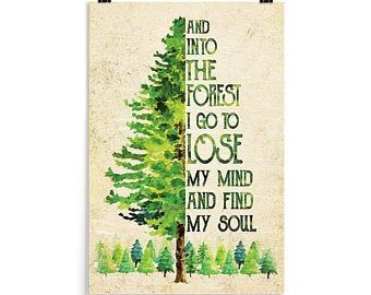 Soul Poster, Into The Forest I Go, Forest Poster, Save Trees, Into The Forest, Gift Poster, Lose Your Mind, Poster Drawing, Tree Hugger