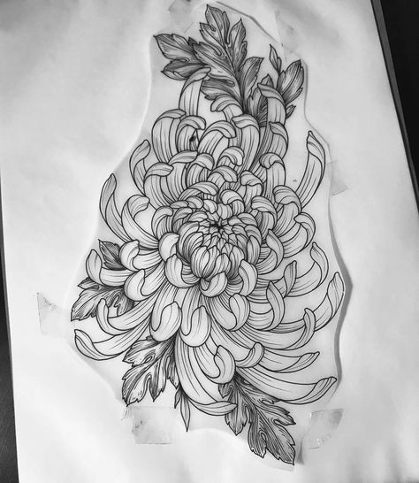 Japanese Flower Tattoo, Tattoo Floral, Chrysanthemum Tattoo, Clever Tattoos, Muster Tattoos, Floral Tattoo Sleeve, Knee Tattoo, Subtle Tattoos, Dream Tattoos