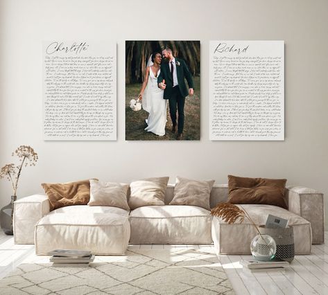 This Wall Decor item by OCCanvasStudio has 1671 favorites from Etsy shoppers. Ships from United States. Listed on Apr 26, 2024 Framed Vows, Wedding Photo Display, 1 Year Anniversary Gift, Wedding Canvas, Vows Wedding, Anniversary Art, 1 Year Anniversary Gifts, Prints Set Of 3, Wedding Wall