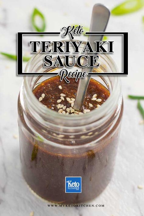 Keto Teriyaki Sauce - EASY Sugar-Free Japanese Recipe Gluten Free Teriyaki Sauce Recipe, Keto Teriyaki Sauce, Gluten Free Teriyaki Sauce, Keto Teriyaki, Veggies Grilled, Keto Condiments, Gluten Free Sauces, Teriyaki Sauce Recipe, Teriyaki Recipe