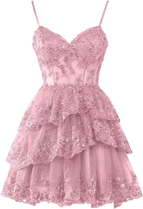 Amazon.com: Plus Size Homecoming Dresses 2024 Short Lace Applique Glitter Tulle A-line Tiered Spaghetti Strap V-Neck Sleeveless Corset Back Mini Formal Homecoming Dress for Teens Burgundy US22 : Clothing, Shoes & Jewelry Short Prom Dresses For Teens, Sweet 16 Dresses Short, Graduation Birthday Party, Mini Prom Dress, Party Dress Mini, Dress Sweet 16, Prom Dress For Teens, Mini Homecoming Dress, Homecoming Dresses For Teens