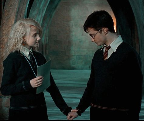 Neville And Luna Fan Art, Harry Potter X Luna Lovegood, Luna Lovegood And Harry Potter, Ron And Luna, Luna X Harry, Harry Potter And Luna Lovegood, Harry X Luna, Luna And Harry, Harry And Luna