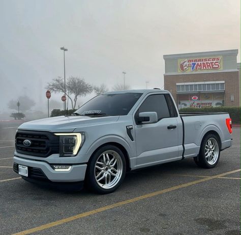 Single Cab Ford F150, Lowered F150 Single Cab, Single Cab F150, Ford Single Cab, Lowered F150, 2023 Ford F150, Street Truck, Ford Lightning, Best Pickup Truck