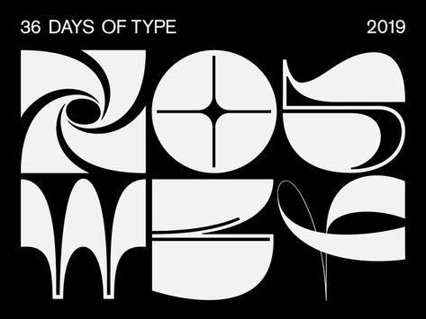 36 Days of Type 2019 by Mykolas Saulytis on Dribbble Brutalism Graphic Design, Ideal Logo, Bd Design, Logo Portfolio, Experimental Type, Inspiration Typographie, Desain Pantry, Days Of Type, 36 Days Of Type