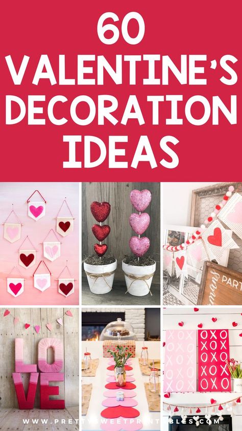 valentine's day decoration ideas Heart Shaped Decorations, Valentines Day Home Made Decorations, Valentine Cupid Decor, Valentine Decor For Office, Valentine Contest Ideas, Diy Valentine's Day Decorations For Office, Valentines Day Display Ideas, Valentines Diy Wood Projects, Heart Birthday Decorations