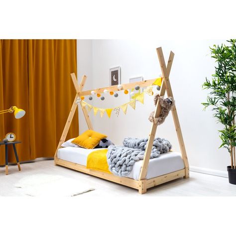 Zipcode Design Harriett Single Tent Bed & Reviews | Wayfair.co.uk Treehouse House, Tent Bed, Kids Bed Frames, Canopy Bed Frame, Cabin Bed, Single Bed Frame, Bed Tent, Kids Tents, Four Poster Bed