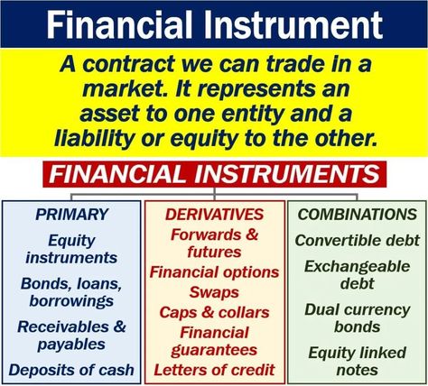 What is a financial instrument? Definition and examples - Market Business News Monkey Man, Stocks And Shares, Financial Instrument, Financial Markets, Business News, Personal Development, The Borrowers, Meant To Be, Education