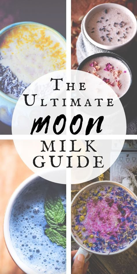 Witchy Recipes, Moon Milk Recipe, Witch Recipes, Kitchen Witch Recipes, Milk Tea Recipes, Moon Milk, Tea Drink Recipes, Ayurvedic Recipes, Herbal Recipes