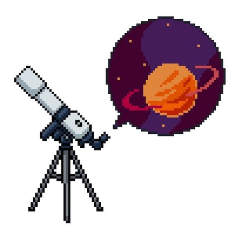 Pixel art telescope astronomy science | Premium Vector #Freepik #vector #telescope #space #galaxy #star-cartoon Telescope Art, Telescope Astronomy, Star Cartoon, Astronomy Science, Space Galaxy, Telescopes, 8 Bit, Vector Photo, Abstract Background