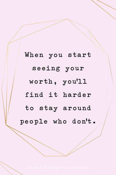 A quote about self-confidence that says "When you start seeing your worth, you'll find it harder to stay around people who don't." Her Worth Quotes, Best Self Confidence Quotes, Confidence Aesthetique, Accept Yourself Quotes, Qoutes About Confident, Confidence Quotes For Girls, Self Confidence Quotes Woman, Confident Aesthetic Pictures, Confident Women Quotes Classy