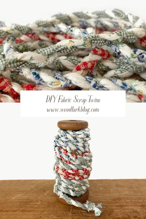 How to Make Scrap Fabric Twine - Woodlark Blog Woodlark Blog, Scrap Fabric Twine, Fabric Twine, Twine Diy, Rags To Riches, Scrap Busters, Things To Create, Beading Crafts, Scrap Fabric