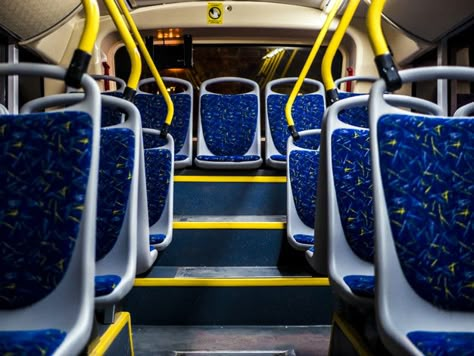 Night interior seats of the night bus go... | Premium Photo #Freepik #photo #city Background To Draw, Night Interior, Bus Seat, Electric Bus, Car Seating, Microphone Icon, Bus City, Bus Art, Optical Illusion Drawing