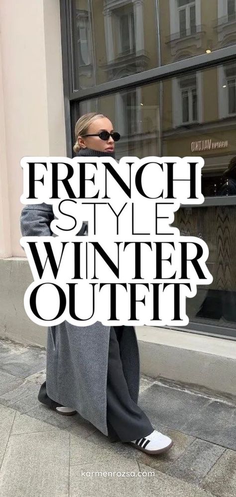 French style winter outfits for women above 30. Cute nyc winter looks with parisienne chic. Embrace a sophisticated look with clear winter color palette outfits featuring soft blues, cool greys, and crisp whites. These casual winter outfits for women over 30 are ideal for adding a touch of elegance to your everyday winter wardrobe. Stay cozy and stylish this season! Nyc Cold Weather Outfits Winter Fashion, What To Wear Casual Winter, Lightweight Winter Outfits, White Shirt And Jeans Outfit Winter, Casual Street Style 2020, Paris Winter Street Style 2024, Winter City Break Capsule Wardrobe, Winter White Denim Outfit, Winter Outfits Spain Street Styles