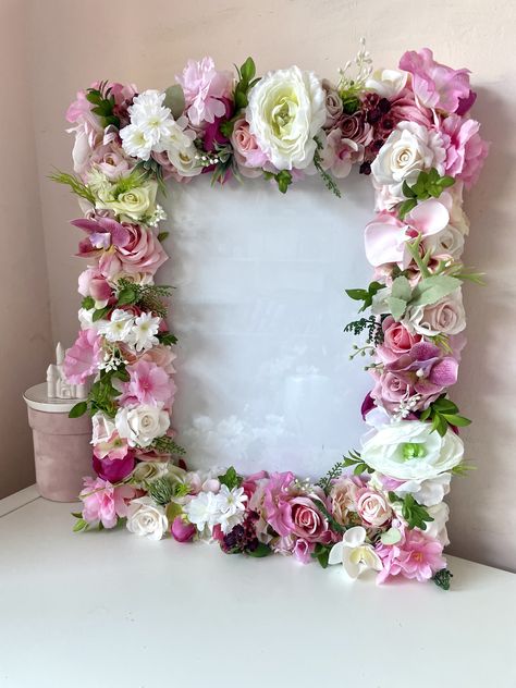 Shop now! Pink Flower Pictures, Floral Photo Frame, Flower Photo Frame, Floral Picture Frame, Nursery Picture Frames, Perfect Nursery, Flower Picture Frames, Installation Ideas, Framed Wedding Photos