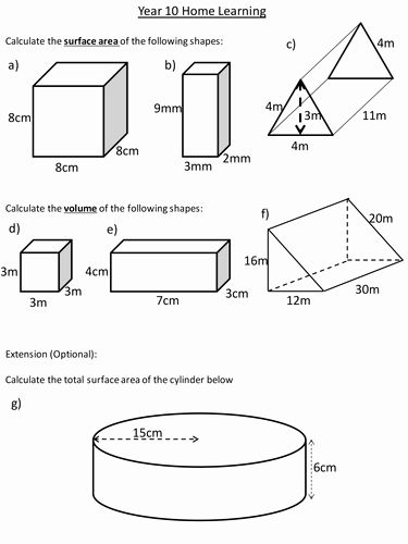 Surface area Of Pyramid Worksheet Awesome Surface area and Volume Of Prisms by Dannytheref – Chessmuseum Template Library Volume Of 3d Shapes, Area Lesson, Math Things, 3d Shapes Worksheets, Math Art Projects, Area Worksheets, Graduated Cylinders, Geometry High School, Triangular Prism