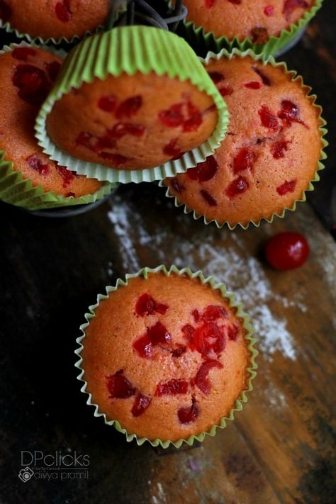 Glace Cherry Muffins