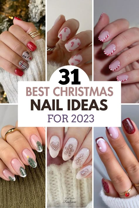 Short Square Acrylic Nails French Tips Christmas, Christmas Light Nails Short, Simple Holiday Nails Square, Gel Nails Ideas Christmas Simple, Simple Christmas Dip Nail Ideas, Short Nails Christmas Designs Simple, Holiday Nails Ideas, Christmas Nails Simple Classy Short, Christmas Dip Nail Ideas Short