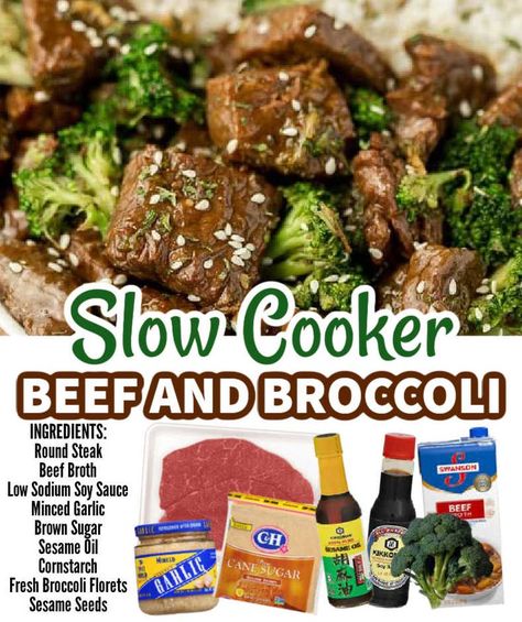 Beef Broccoli Rice Crock Pot, Beef Tips And Broccoli Crock Pots, Crockpot Beef Tips And Broccoli, Crockpot Stir Fry Beef Slow Cooker, Beef And Brocolli Slow Cooker, Brocoli Beef Crockpot Recipes, Slow Cooker Stir Fry Beef, Stirfry Crockpot Recipes, Dinner Ideas With Stew Meat Crock Pot