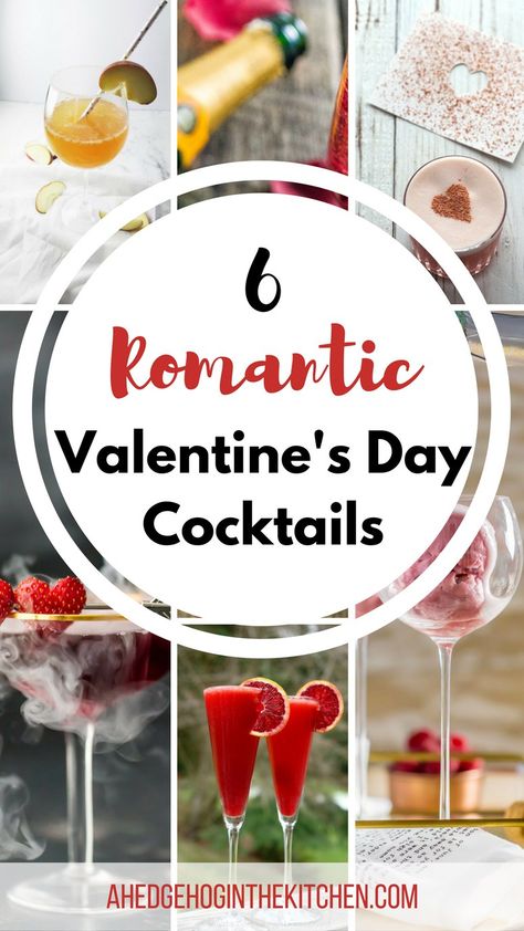 6 Romantic Valentine's Day Cocktails hand-picked by us! Love is in the air! | ahedgehoginthekitchen.com Vegetarian French Recipes, French Vegetarian Recipes, Valentines Cocktails Drink Recipes, Easy Irish Recipes, Soup For Fall, Chestnut Soup, Drinks Homemade, Romantic Cocktails, Romantic Recipes