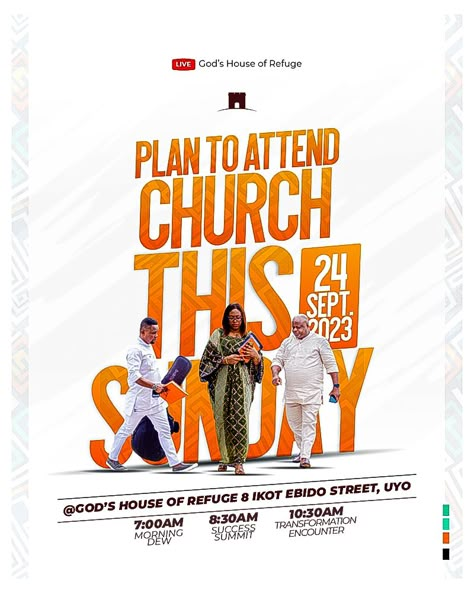 Church Flyer I Will Be Attending Flyer Design, Sunday Service Poster Design, Graphic Designer Ads, Church Service Flyer Design, Sunday Poster Design, Church Graphic Design Event Flyers, Church Fliers Design, Sunday Service Flyer Design, Church Flyer Design Ideas