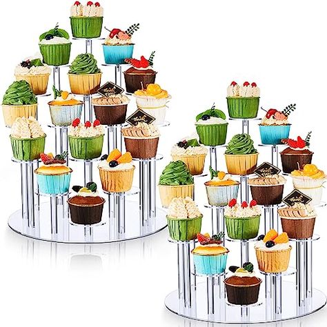 Clear Cupcake Stand, 16 Cupcakes, Cupcake Centerpieces, Acrylic Cupcake Stand, Platter Display, Cupcake Display Stand, Cupcakes Stand, Dessert Display Stand, Jungle Baby Shower Theme