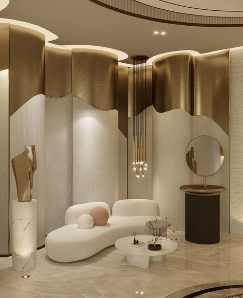 SPA salon with Nail Bar :: Behance Luxury Salon Interior Design, Spa Design Interior, Waiting Room Design, Esthetician Room Decor, Graphic Design Interior, Beauty Therapy Room, Spa Interior Design, Esthetician Room, Clinic Interior Design