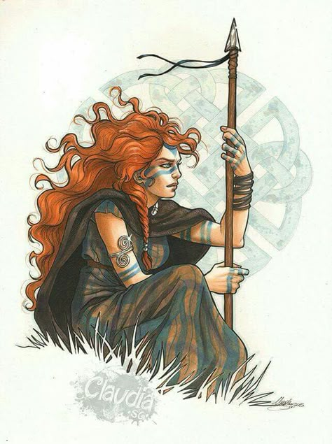 Gaelic Warrior Woman Celtic Warrior, Celtic Warriors, Celtic Mythology, Warrior Women, Celtic Art, Viking Warrior, Fantasy Rpg, Character Portraits, Writing Inspiration